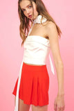 Mittoshop Side Invisible Zipper Pleated Shorts - Trendsi