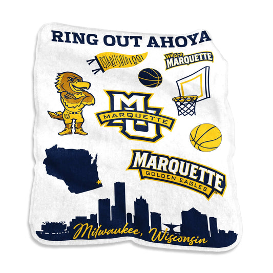 Marquette 60x80 Native Raschel Blanket - Logo Brands - Flyclothing LLC
