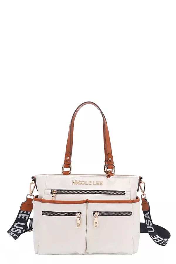 Nicole Lee USA Multi-Compartment Convertible Tote Bag - Trendsi - Flyclothing LLC