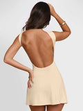 Backless Wide Strap Mini Dress - Trendsi - Flyclothing LLC