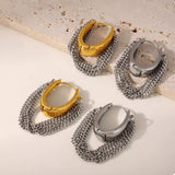 Chunky Chain Hoop Earrings - Trendsi - Flyclothing LLC