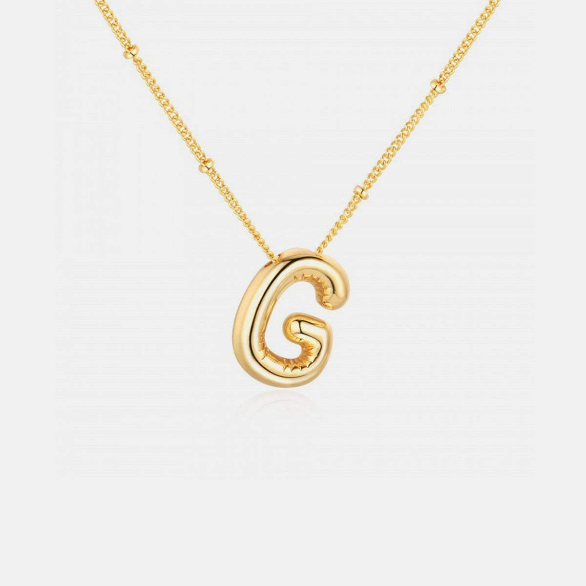 Gold-Plated Letter Pendant Necklace - Trendsi - Flyclothing LLC