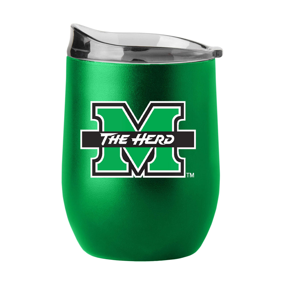 Marshall 16oz Gameday Powder Coat Curved Bev - Logo Brands - Flyclothing LLC