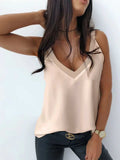 V-Neck Wide Strap Cami - Trendsi - Flyclothing LLC