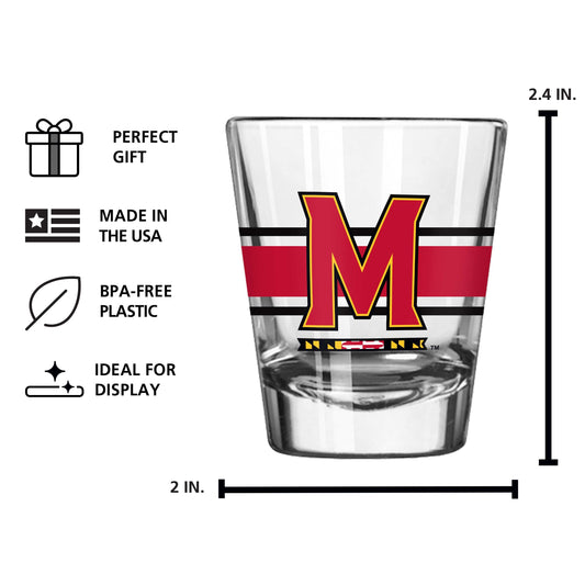 Maryland 2oz Stripe Shot Glass - Logo Brands - Flyclothing LLC