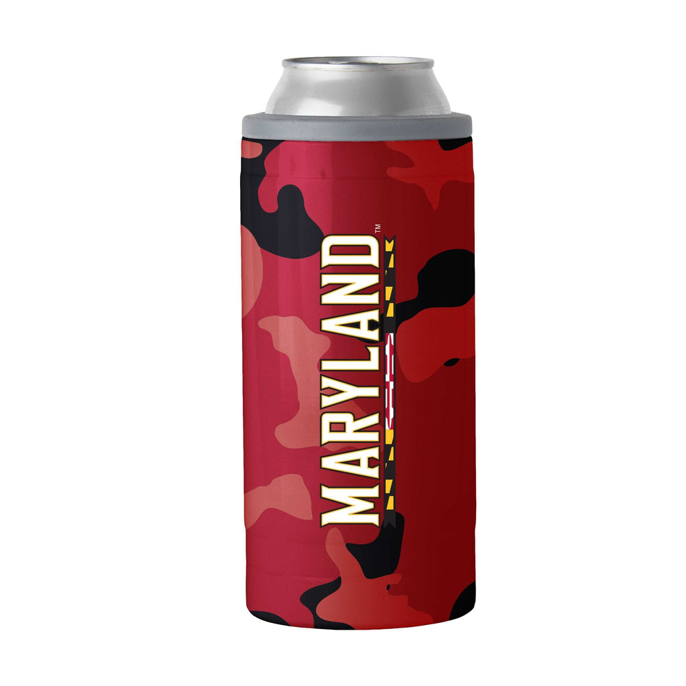 Maryland 12oz Camo Swagger Slim Can Coolie - Logo Brands - Flyclothing LLC