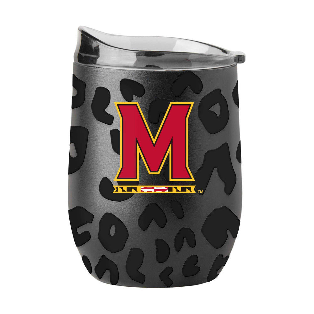 Maryland Leopard 16oz Black Powdercoat Curved Beverage - Logo Brands - Flyclothing LLC