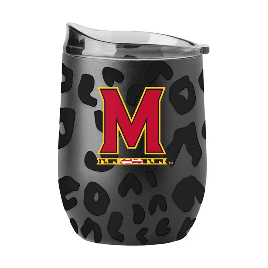 Maryland Leopard 16oz Black Powdercoat Curved Beverage - Logo Brands - Flyclothing LLC
