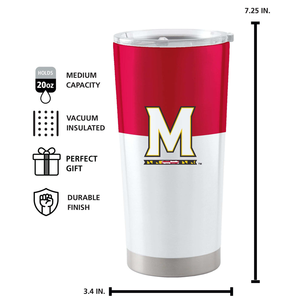 Maryland 20oz Colorblock Stainless Steel Tumbler - Logo Brands - Flyclothing LLC