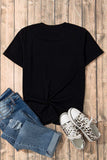 USA Rhinestone Round Neck Short Sleeve T-Shirt - Trendsi - Flyclothing LLC