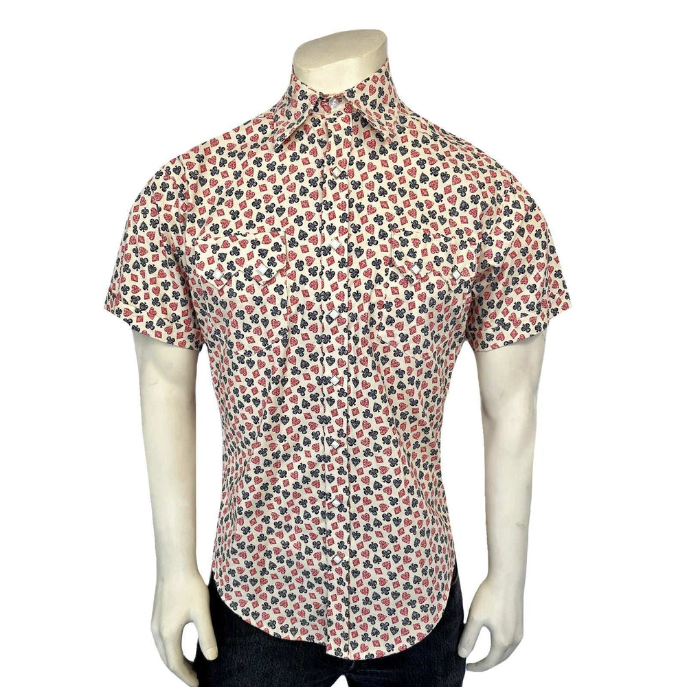 Rockmount Ranch Ware Men's Short Sleeve Cards Print Western Shirt - Rockmount Clothing - Flyclothing LLC