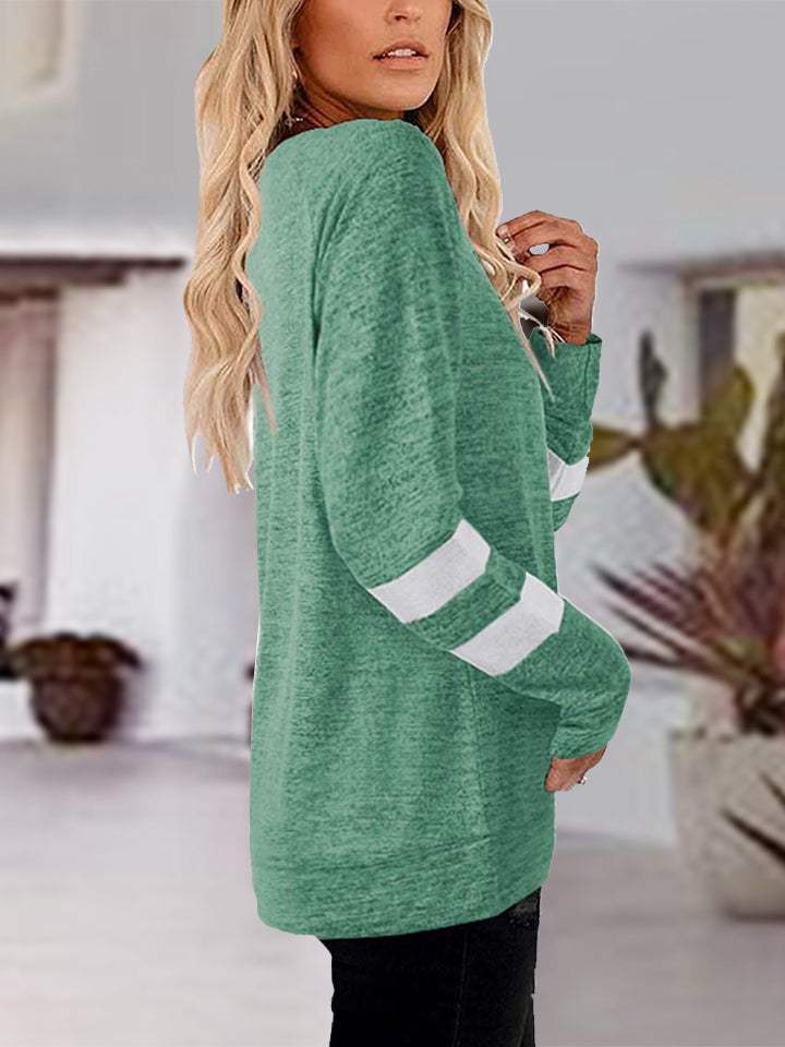V-Neck Raglan Sleeve T-Shirt - Trendsi - Flyclothing LLC