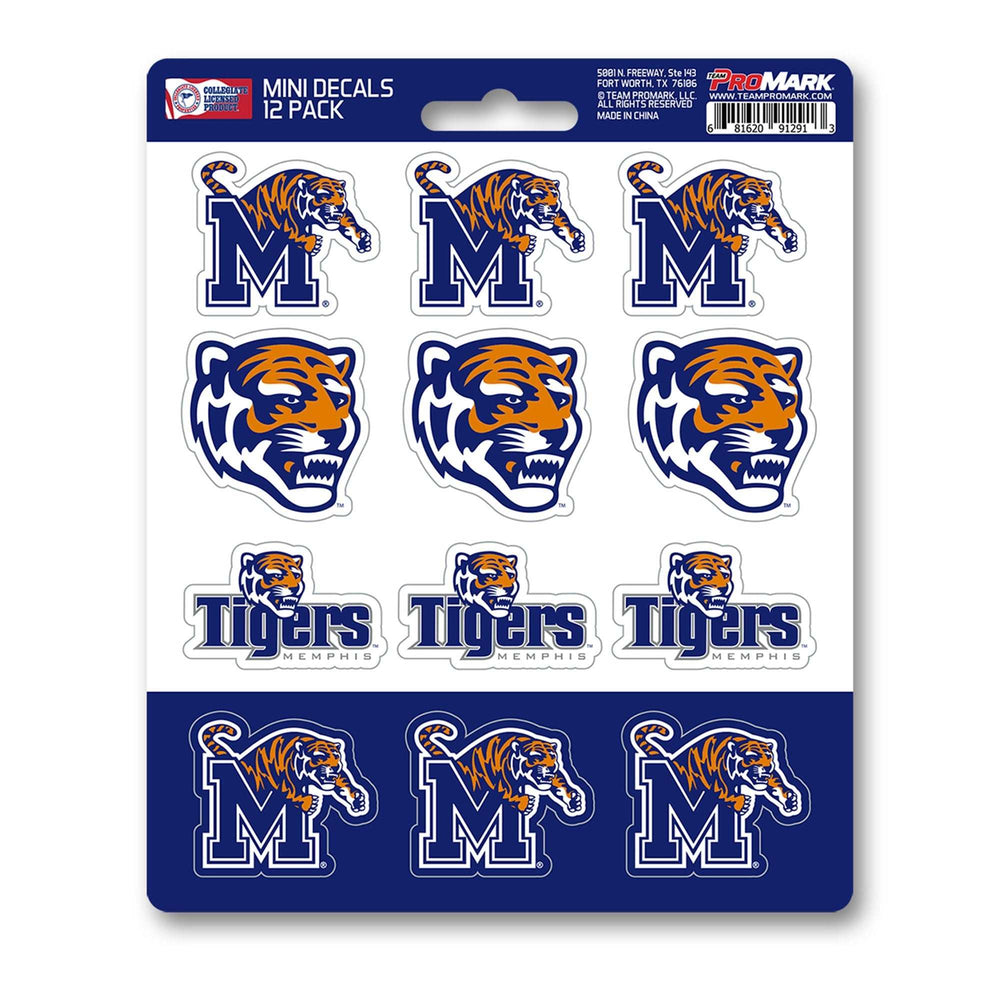 University of Memphis Mini Decal 12-pk - Logo Brands - Flyclothing LLC