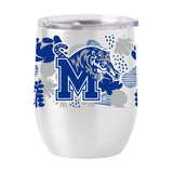 Memphis 16oz Floral Stainless Curved Beverage - Logo Brands - Flyclothing LLC
