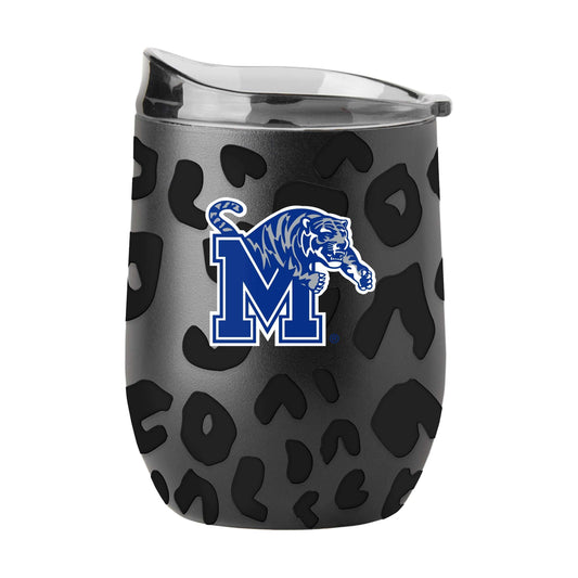 Memphis Leopard 16oz Black Powdercoat Curved Beverage - Logo Brands - Flyclothing LLC