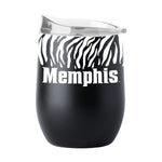 Memphis 16oz Tiger Stripe Black Powder Coat Curved Bev