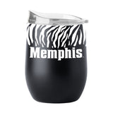 Memphis 16oz Tiger Stripe Black Powder Coat Curved Bev