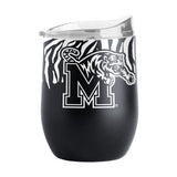 Memphis 16oz Tiger Stripe Black Powder Coat Curved Bev