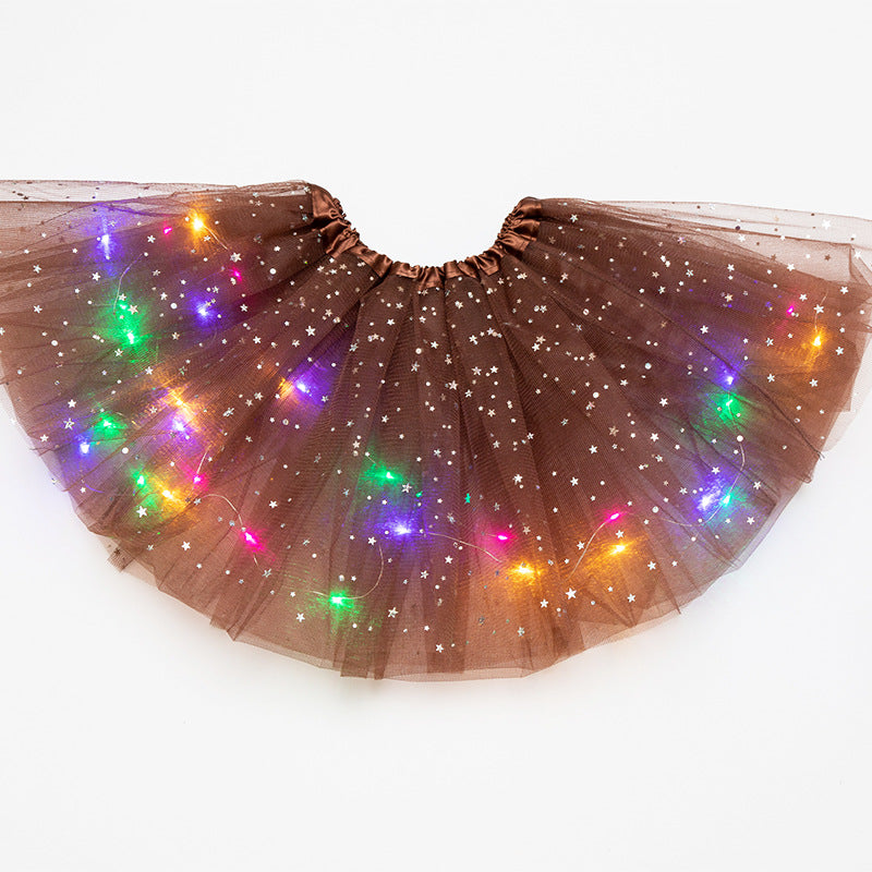 Magical & Luminous LED Princess Halloween Tutu Skirt Sequins Shiny Skirt - My Store - Flyclothing LLC