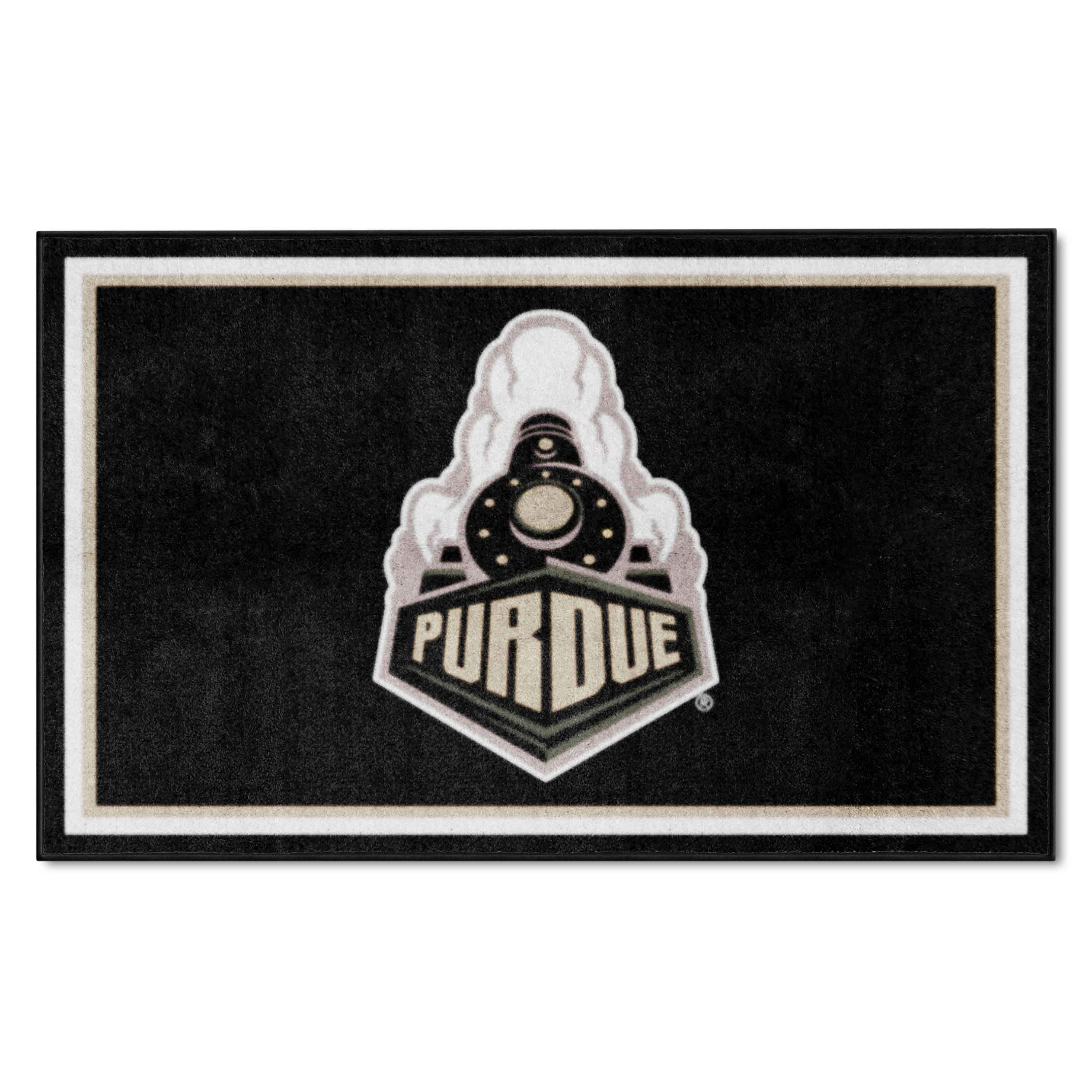 Purdue Boilermakers 4ft. x 6ft. Plush Area Rug, Train Logo - Purdue