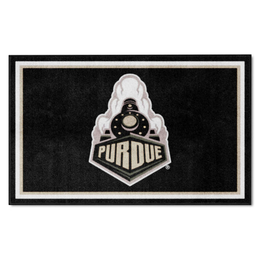 Purdue Boilermakers 4ft. x 6ft. Plush Area Rug, Train Logo - Purdue
