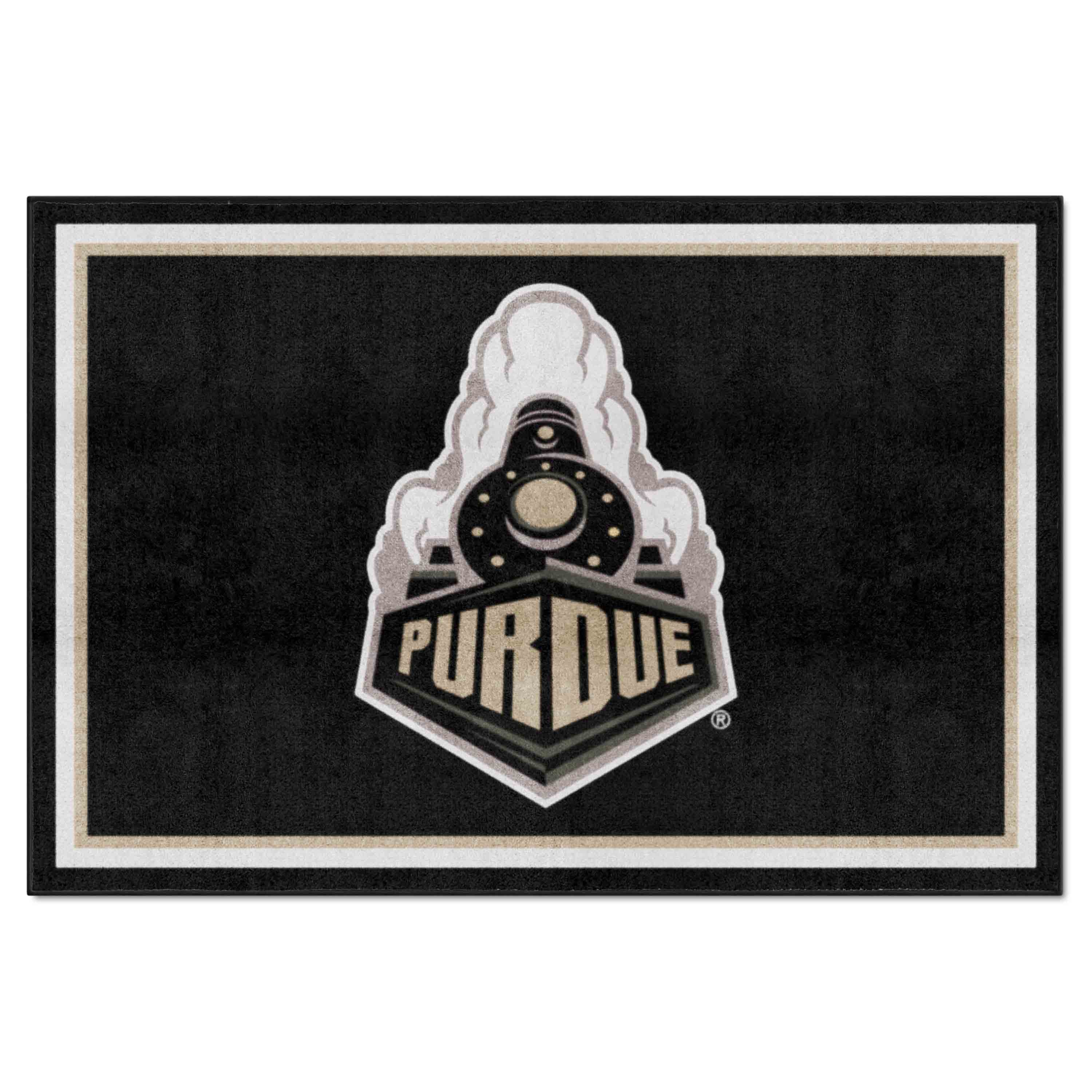 Purdue Boilermakers 5ft. x 8 ft. Plush Area Rug, Train Logo - Purdue