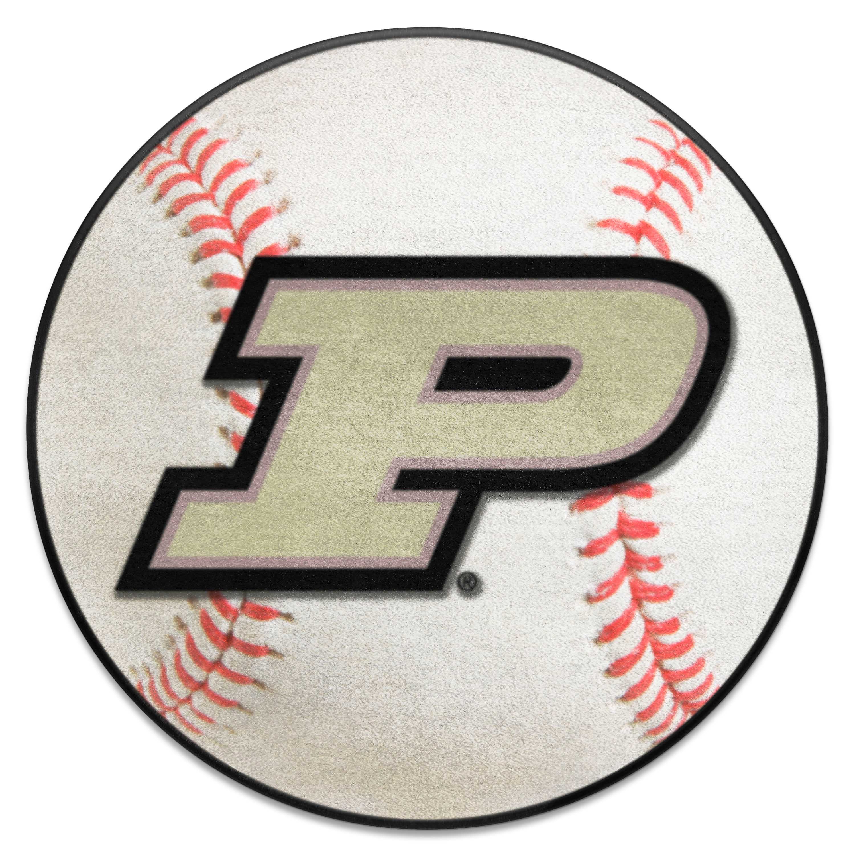 Purdue Boilermakers Baseball Rug - 27in. Diameter, P Logo - Purdue