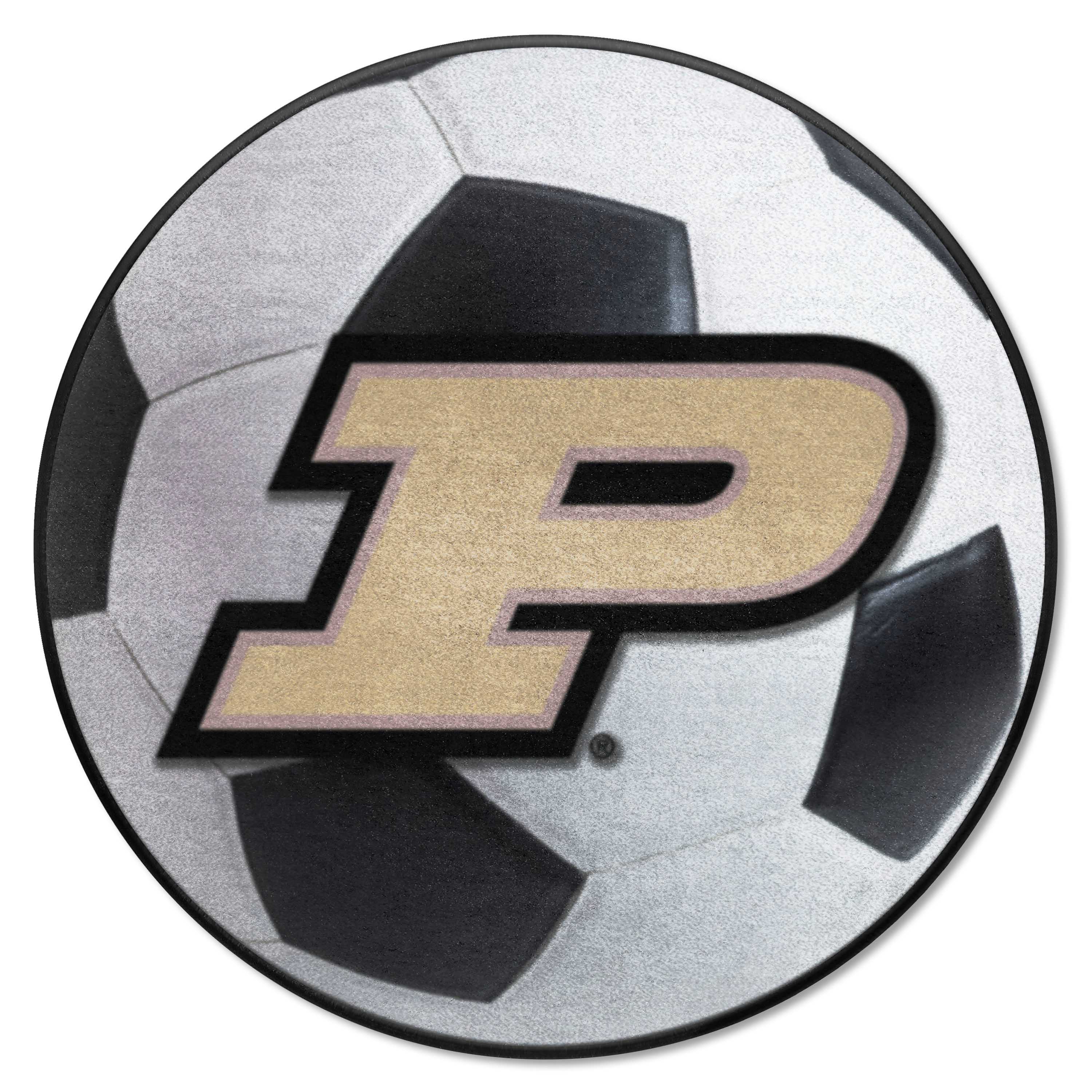 Purdue Boilermakers Soccer Ball Rug - 27in. Diameter, P Logo - Purdue