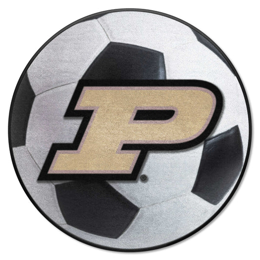 Purdue Boilermakers Soccer Ball Rug - 27in. Diameter, P Logo - Purdue