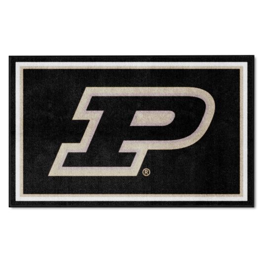 Purdue Boilermakers 4ft. x 6ft. Plush Area Rug, P Logo - Purdue