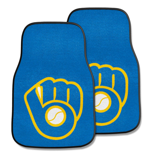 Milwaukee Brewers Front Carpet Car Mat Set - 2 Pieces - Milwaukee Brewers