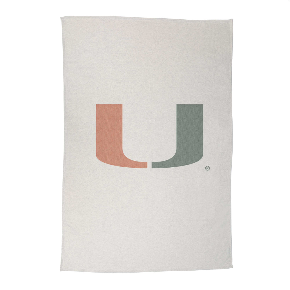 Miami Oversized Logo Sublimated Sweatshirt Blanket - Logo Brands - Flyclothing LLC