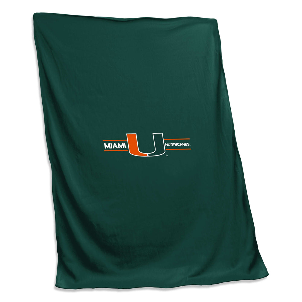 Miami Campus Colors Sweatshirt Blanket (Screened) - Logo Brands - Flyclothing LLC