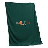 Miami Campus Colors Sweatshirt Blanket (Screened) - Logo Brands - Flyclothing LLC