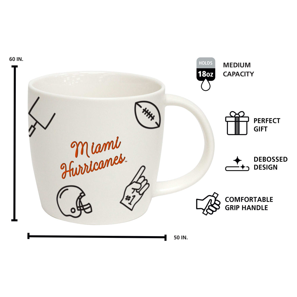 Miami 18oz Playmaker Mug - Logo Brands - Flyclothing LLC
