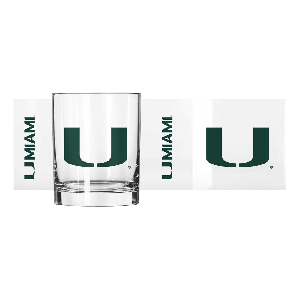 Miami 14oz Gameday Rocks Glass - Logo Brands - Flyclothing LLC