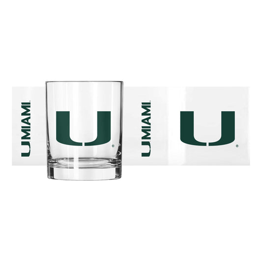 Miami 14oz Gameday Rocks Glass - Logo Brands - Flyclothing LLC