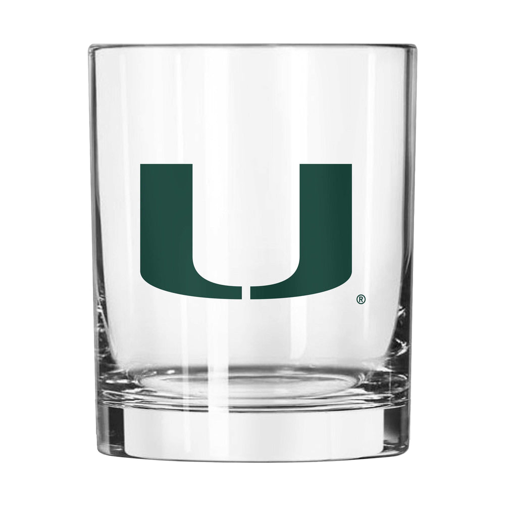 Miami 14oz Gameday Rocks Glass - Logo Brands - Flyclothing LLC