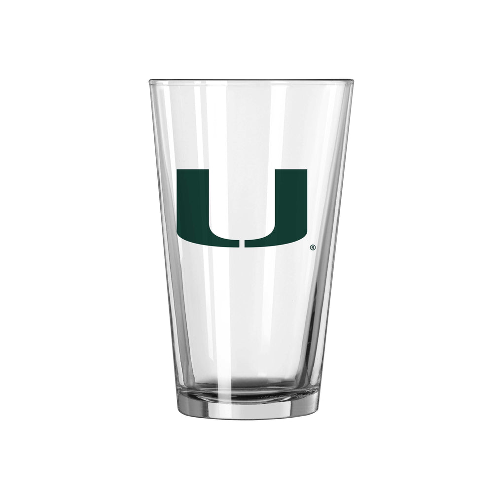 Miami 16oz Gameday Pint Glass - Logo Brands - Flyclothing LLC