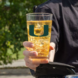 Miami 16oz Gameday Pint Glass - Logo Brands - Flyclothing LLC