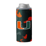 Miami 12oz Camo Swagger Slim Can Coolie - Logo Brands - Flyclothing LLC