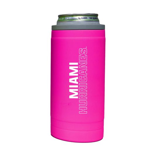 Miami 12oz Electric Stacked Soft Touch Slim Coolie - Logo Brands - Flyclothing LLC