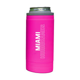 Miami 12oz Electric Stacked Soft Touch Slim Coolie - Logo Brands - Flyclothing LLC