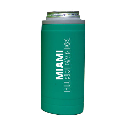 Miami 12oz Optic Stacked Soft Touch Slim Coolie - Logo Brands - Flyclothing LLC