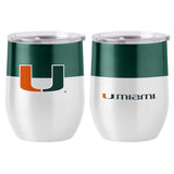 Miami Color Block 16 oz Stainless Curved Beverage - Logo Brands - Flyclothing LLC
