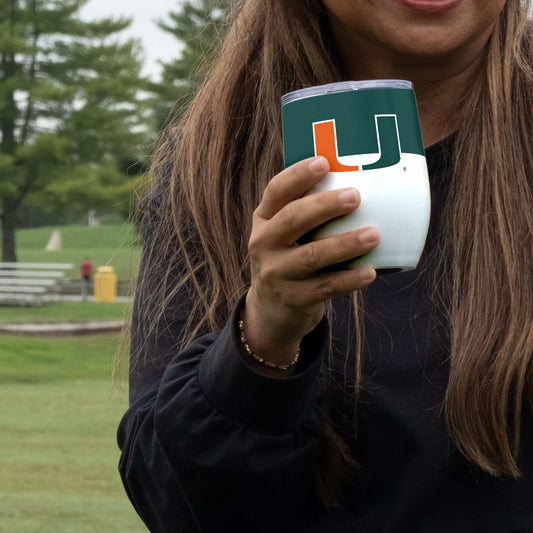 Miami Color Block 16 oz Stainless Curved Beverage - Logo Brands - Flyclothing LLC