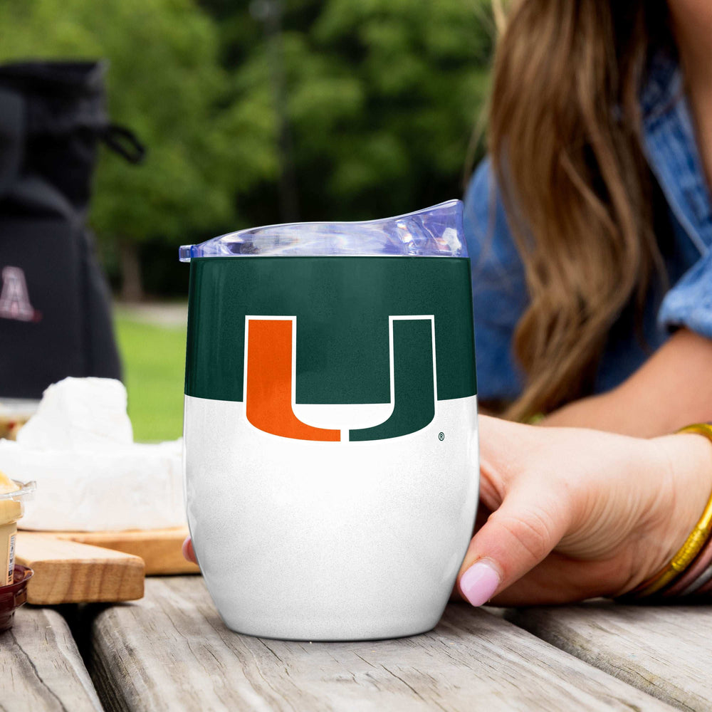 Miami Color Block 16 oz Stainless Curved Beverage - Logo Brands - Flyclothing LLC
