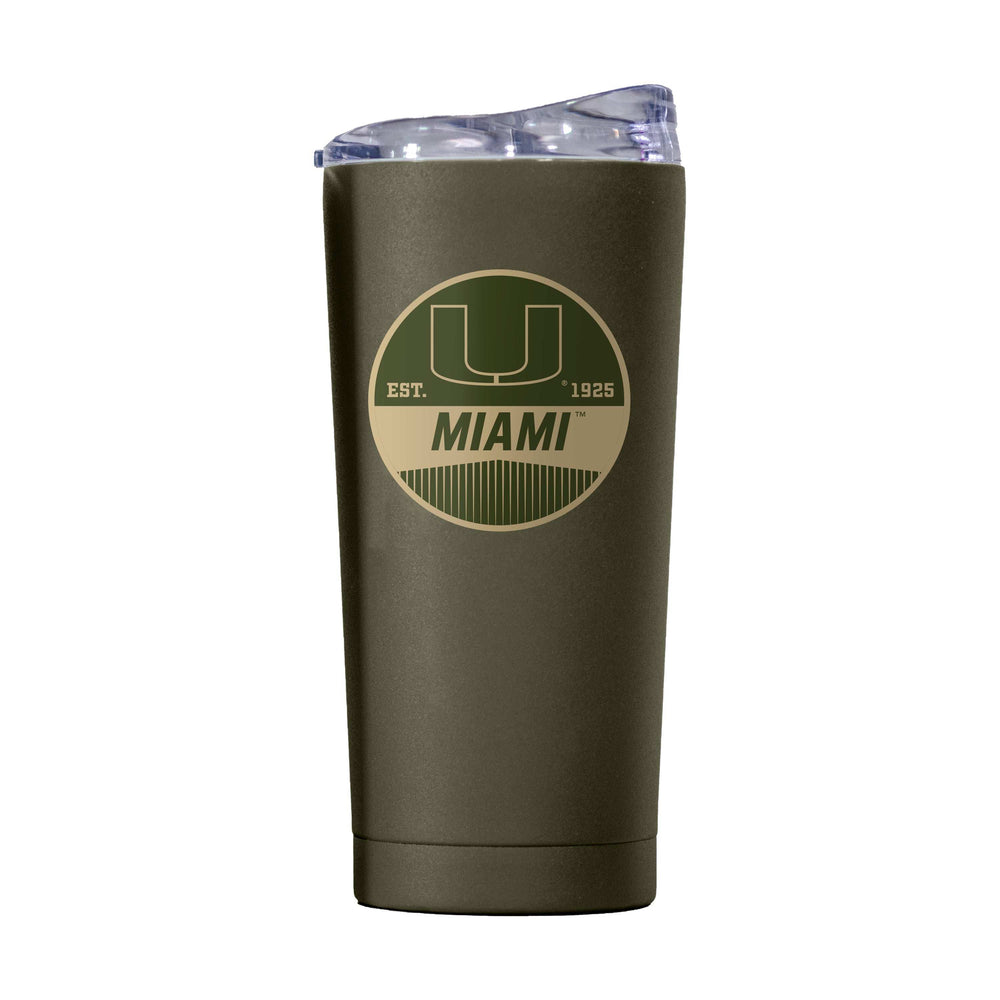 Miami 20oz Badge Powder Coat Tumbler - Logo Brands - Flyclothing LLC