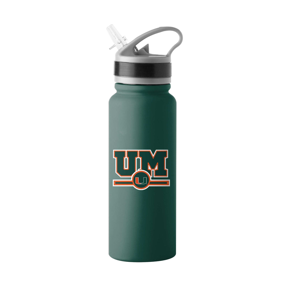 Miami 25oz Campus Color Letterman Stainless Single Wall Flip Top Bottle - Logo Brands - Flyclothing LLC