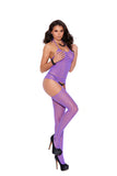 Elegant Memories Purple Halter Suspender Bodystocking 1695